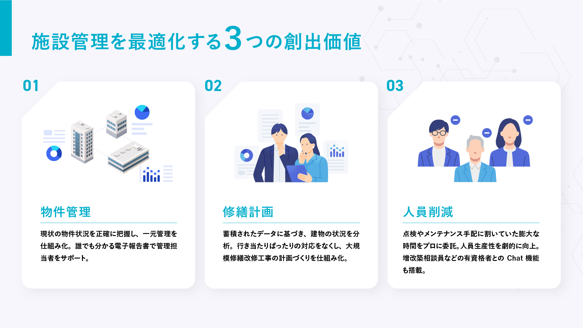 DX建物の健康診断 施設管理を最適化する3つの創出価値